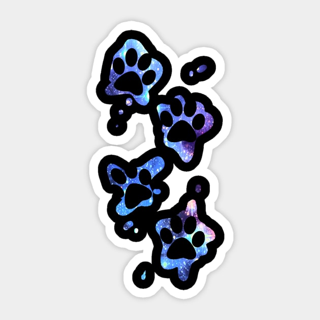 Galaxy Splat Paws Sticker by chimaerok